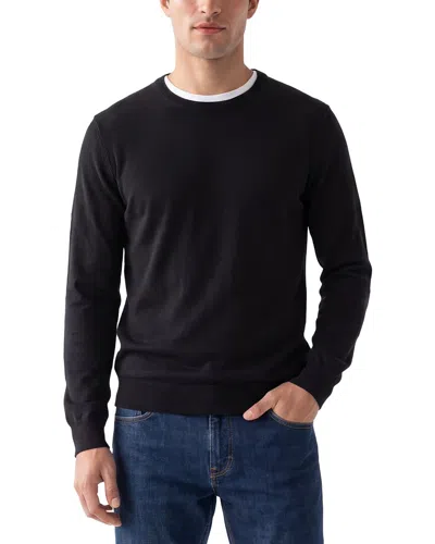 Theory Riland Wool-blend Crewneck Sweater In Black