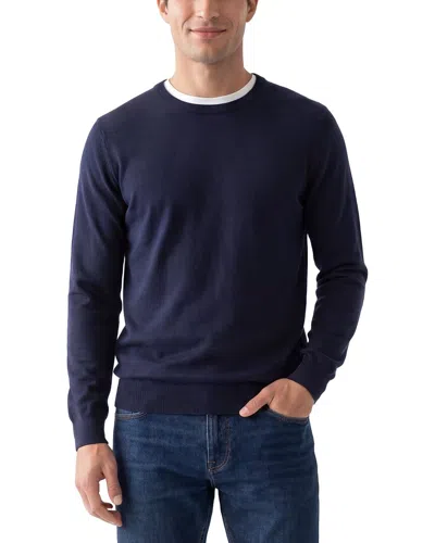 Theory Riland Wool-blend Crewneck Sweater In Navy