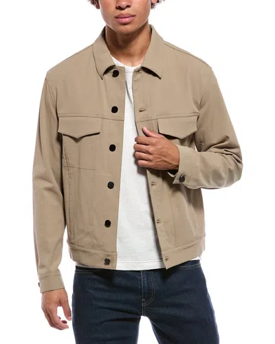 Theory River Neoteric Twill Jacket In Neutral