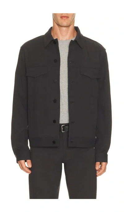 Theory River Neoteric Twill Jacket In Black