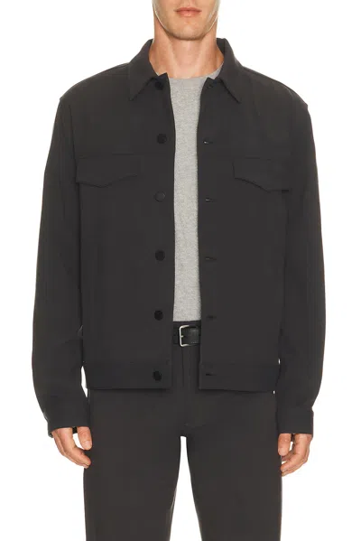 Theory River Neoteric Twill Jacket In Black