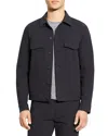 Theory River Stretch Neoteric Twill Trucker Jacket In Black