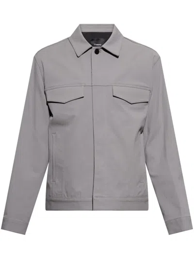 Theory River Trucker Jacket In グレー