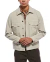 Theory River Trucker Jacket In Gray