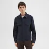 Theory River Trucker Jacket In Neoteric Twill In Dark Navy