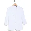 Theory Rolled Sleeve Linen Blend Blazer In Wht