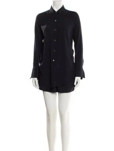 Pre-owned Theory Romper In Blue