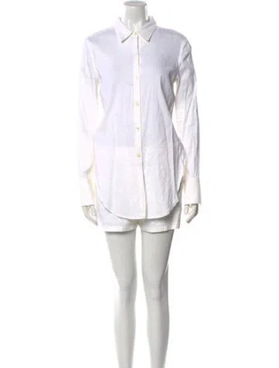 Pre-owned Theory Romper In Neutral