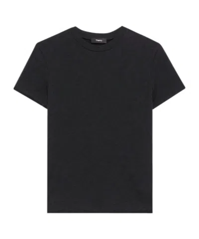 Theory Crewneck Wide-sleeve T-shirt In Black