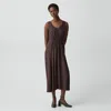 Theory Ruched Pump In Smooth Leather In Brown