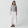 Theory Ruched Pump In Smooth Leather In White