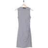 Theory Ruched Sheath Dress In Gray