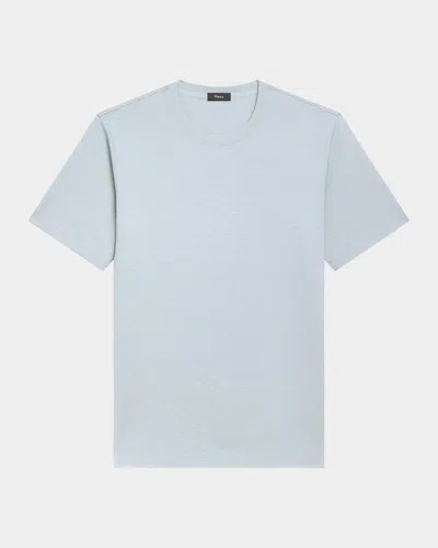 Theory Ryder Jersey Crewneck T-shirt In Blue
