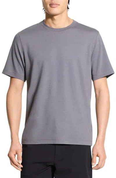Theory Precise Cotton T-shirt In Gray
