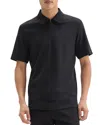 Theory Ryder Quarter Zip Polo Shirt In Black