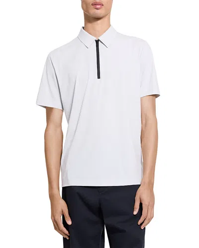 Theory Ryder Quarter Zip Polo In White