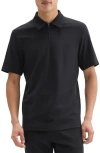 Theory Malden Johnny Collar Polo In Black