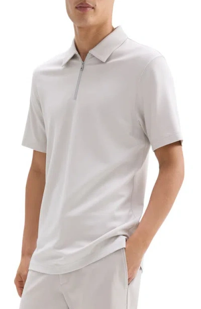 Theory Ryder Zip Polo In Fog