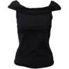 Theory Sabrynna Off Shoulder Top In Black Nylon In Black
