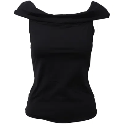 Theory Sabrynna Off Shoulder Top In Black Nylon