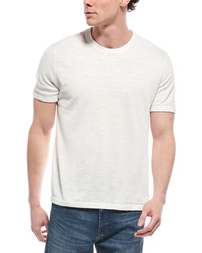 Theory Sarior Linen-blend T-shirt In White