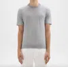 Theory Sarior Short-sleeve Sweater In Heather Grey In Grey