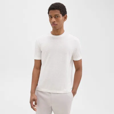 Theory Sarior Tee In Cotton-linen In White