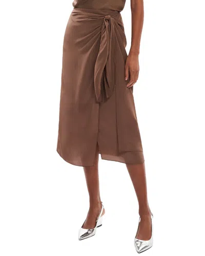 Theory Sarong Skirt In Brown