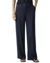 Theory Satin Classic Pant In Blue