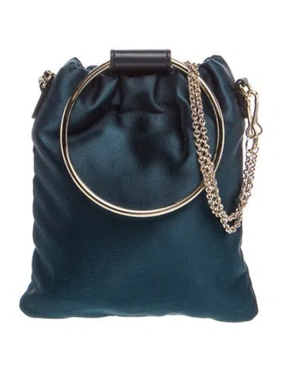 Pre-owned Theory Satin Crossbody Bag In Blue