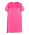 Theory Short Sleeve Satin Dress In Pink