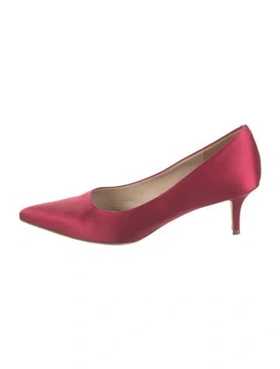 Pre-owned Theory Satin Pumps In Red