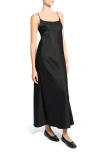 Theory Satin Slipdress In Black