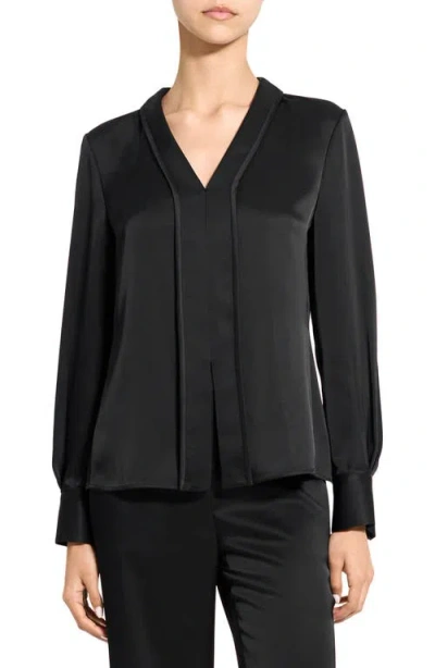 Theory Satin Top In Black