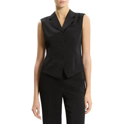 Theory Satin Vest In Black