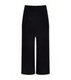 Theory Cropped Twill Wide-leg Pants In Black