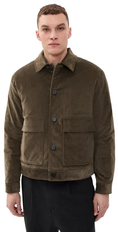Theory Sc Patch Pocket Jacket In Crosby Corduroy Tarmac In Brown