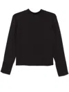Theory Wrap Silk Blouse In Black