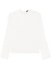 Theory Wide Tie Turtleneck Shirt Clothing In Neutrals
