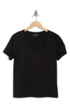 Theory Scoop Neck Cotton T-shirt In Black