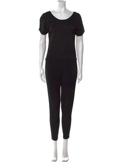 Pre-owned Theory Scoop Neck Jumpsuit In Black