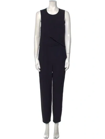 Pre-owned Theory Scoop Neck Jumpsuit In Black