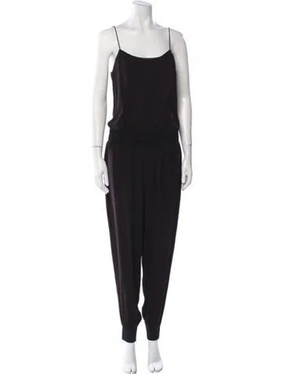 Pre-owned Theory Scoop Neck Jumpsuit In Black