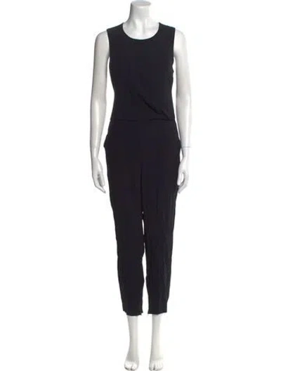 Pre-owned Theory Scoop Neck Jumpsuit In Black