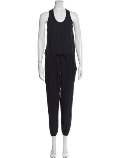 Pre-owned Theory Scoop Neck Jumpsuit In Black
