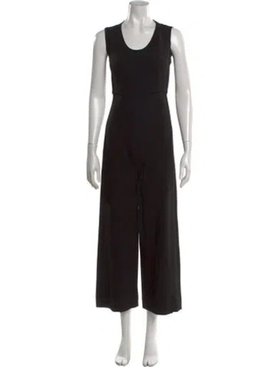 Pre-owned Theory Scoop Neck Jumpsuit In Black