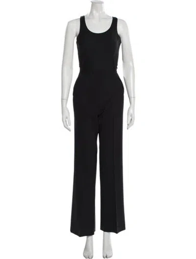 Pre-owned Theory Scoop Neck Jumpsuit In Black