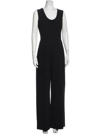 Pre-owned Theory Scoop Neck Jumpsuit In Black