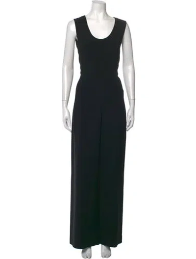 Pre-owned Theory Scoop Neck Jumpsuit In Black