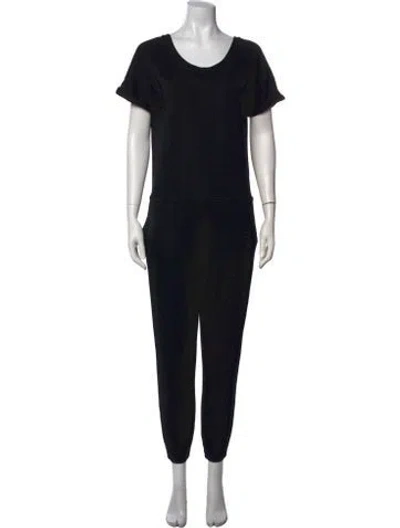 Pre-owned Theory Scoop Neck Jumpsuit In Black